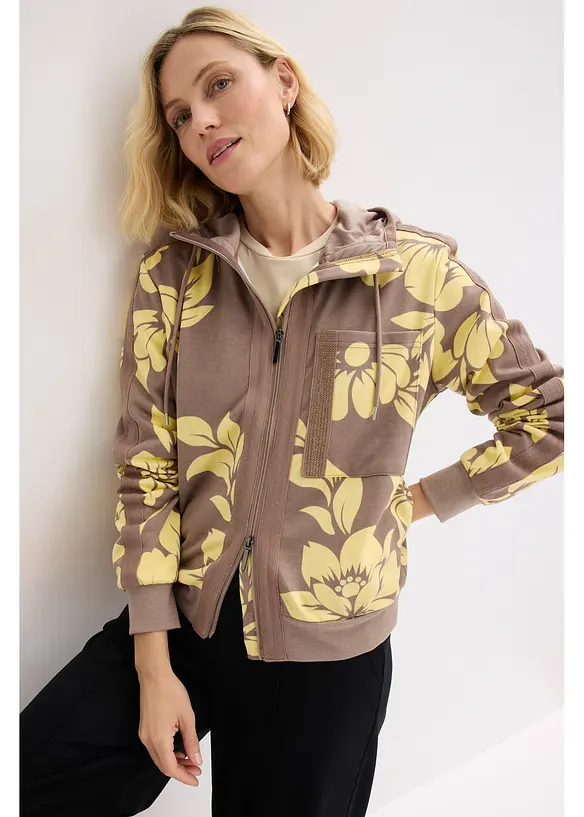 Sweatjacka med bomull, bonprix