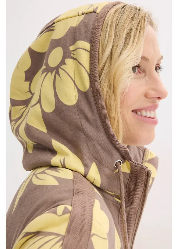 Sweatjacka med bomull, bonprix