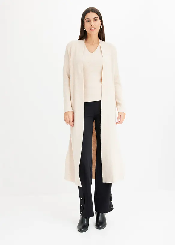 Lång cardigan med viskos, bonprix