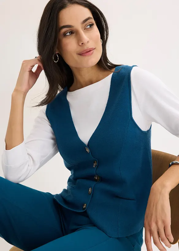 Stickad v&auml;st, bonprix