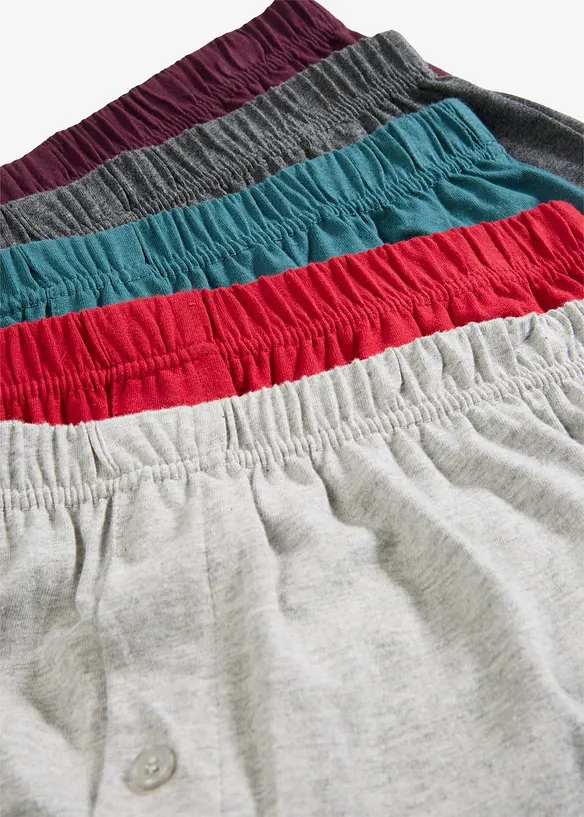 Lediga jerseyboxershorts i bomull (5-pack), bonprix