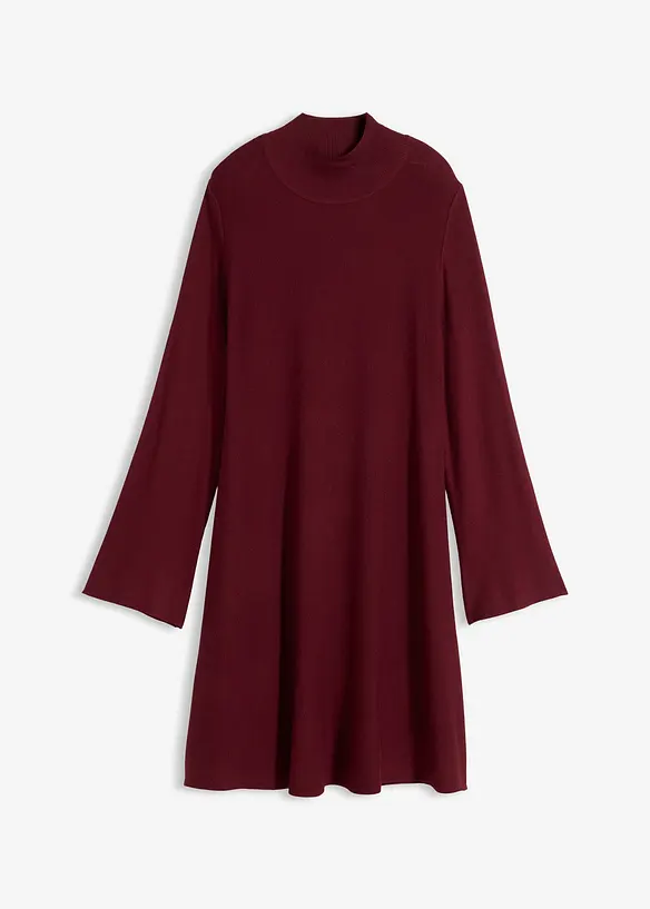 Stickad kl&auml;nning med A-linje av viskosmix, bonprix