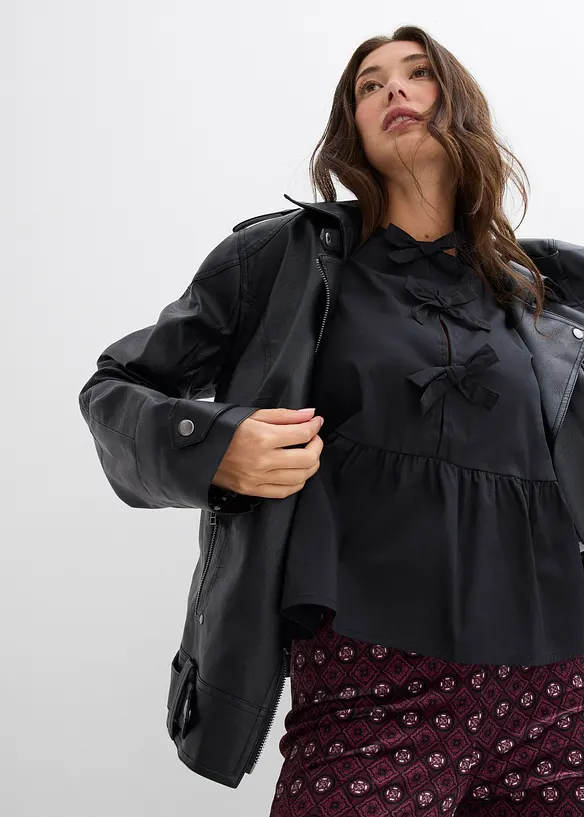 Blus med rosetter, bonprix