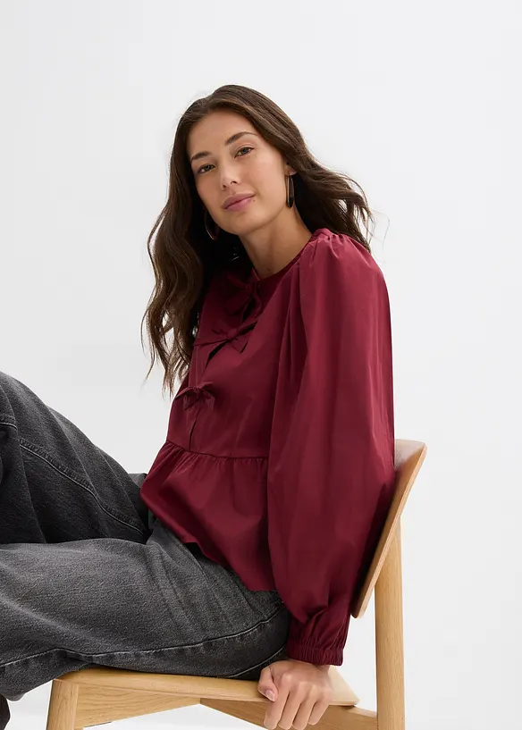 Blus med rosetter, bonprix