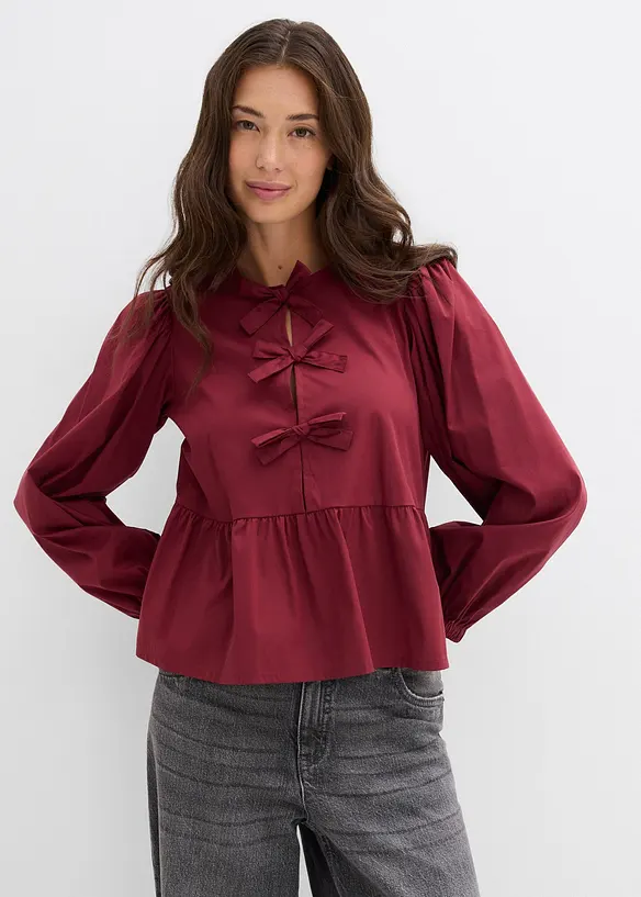 Blus med rosetter, bonprix