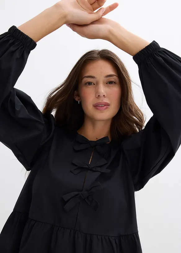 Blus med rosetter, bonprix