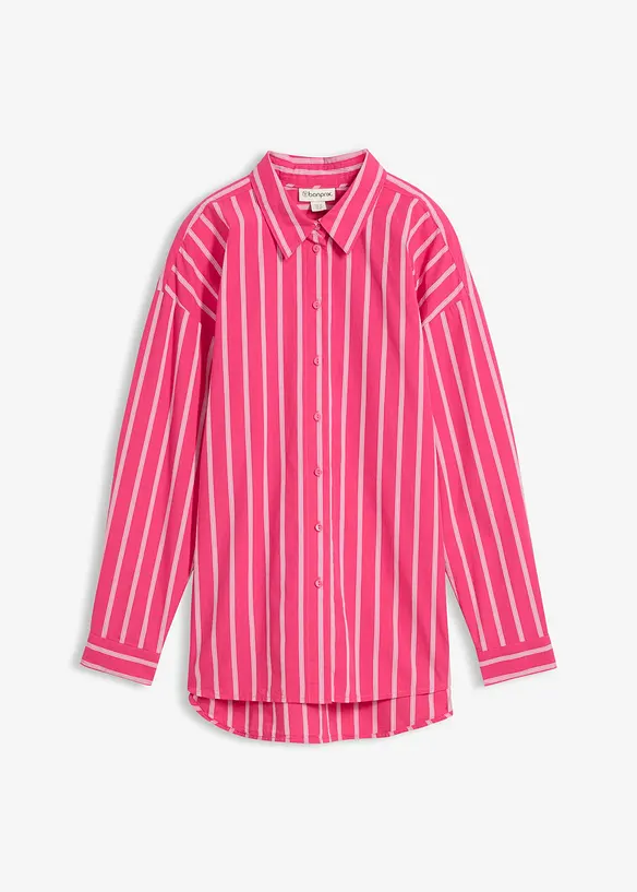 Skjortblus i bomull, bonprix