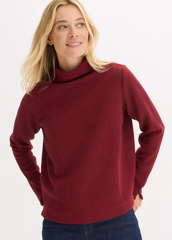 Sweatshirt med st&aring;krage, bonprix