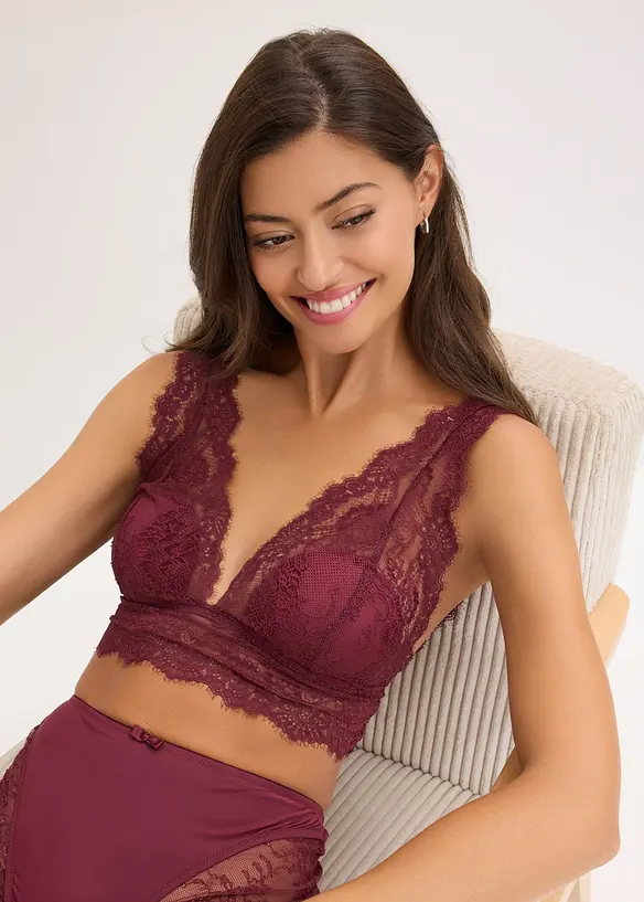 Bralette av mjuk spets, bonprix
