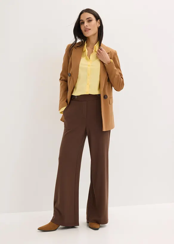 Stretchblus, l&aring;ng&auml;rmad, bonprix