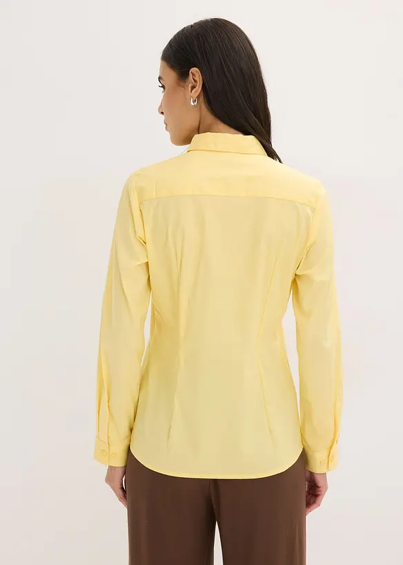 Stretchblus, l&aring;ng&auml;rmad, bonprix