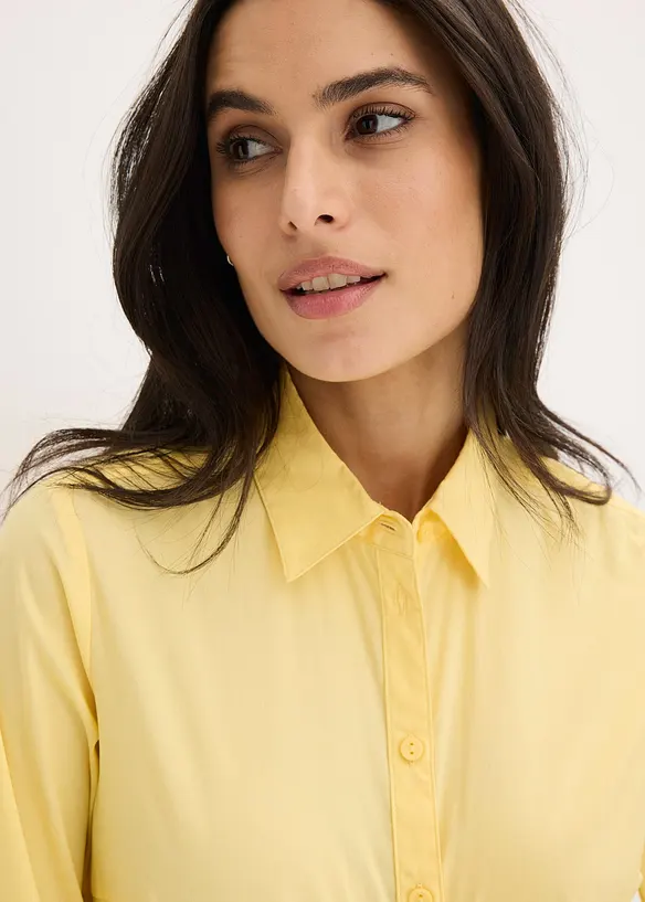 Stretchblus, l&aring;ng&auml;rmad, bonprix