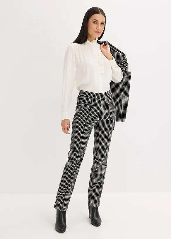 Blus i luftig kr&auml;pp, bonprix