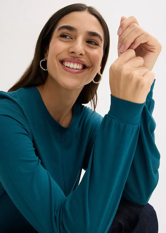 L&aring;ng&auml;rmad topp av mjuk viskosmix, bonprix