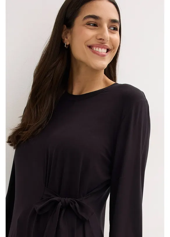 Långärmad topp av mjuk viskosmix, bonprix