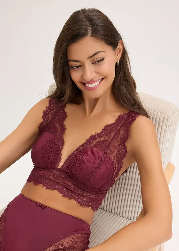 Bralette av mjuk spets, bonprix