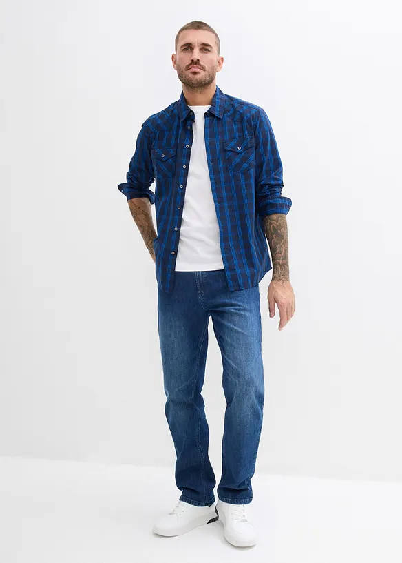 L&aring;ng&auml;rmad skjorta i bomull, bonprix