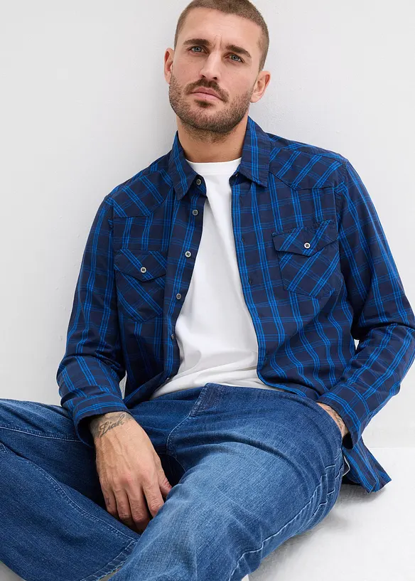 L&aring;ng&auml;rmad skjorta i bomull, bonprix