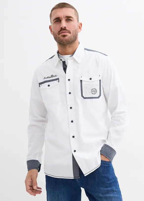 L&aring;ng&auml;rmad skjorta av bomull, bonprix