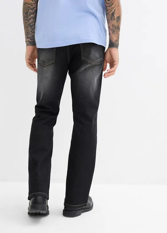 Classic Fit Stretch Jeans med bekv&auml;m midja, Bootcut, bonprix
