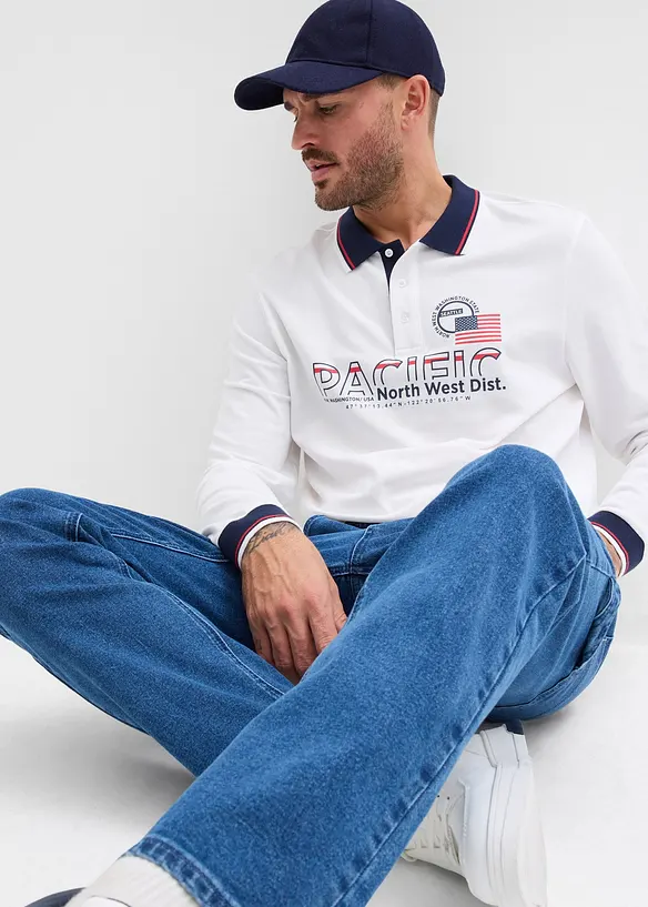 Relaxed Fit Carpenter Jeans med bekv&auml;m midja, Straight, bonprix