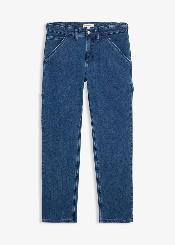 Relaxed Fit Carpenter Jeans med bekv&auml;m midja, Straight, bonprix
