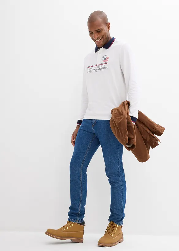 Pik&eacute;tr&ouml;ja med l&aring;nga &auml;rmar, av ekologisk bomull, bonprix