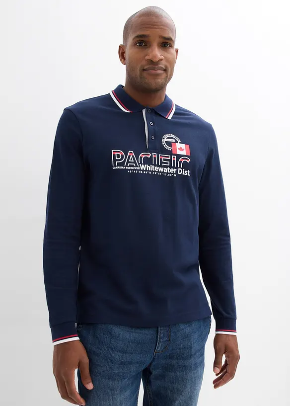 Pik&eacute;tr&ouml;ja med l&aring;nga &auml;rmar, av ekologisk bomull, bonprix