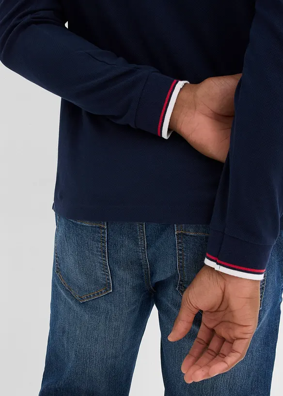 Pik&eacute;tr&ouml;ja med l&aring;nga &auml;rmar, av ekologisk bomull, bonprix