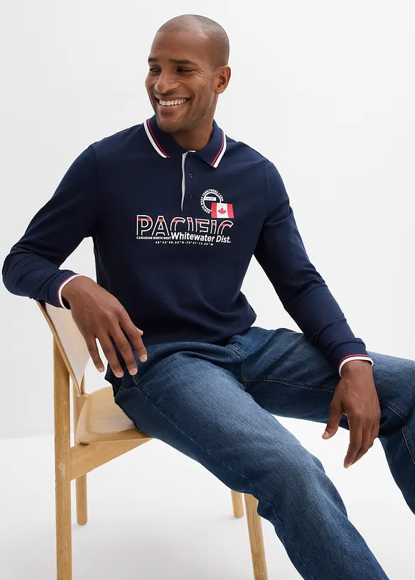 Pik&eacute;tr&ouml;ja med l&aring;nga &auml;rmar, av ekologisk bomull, bonprix