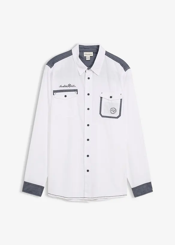 L&aring;ng&auml;rmad skjorta av bomull, bonprix