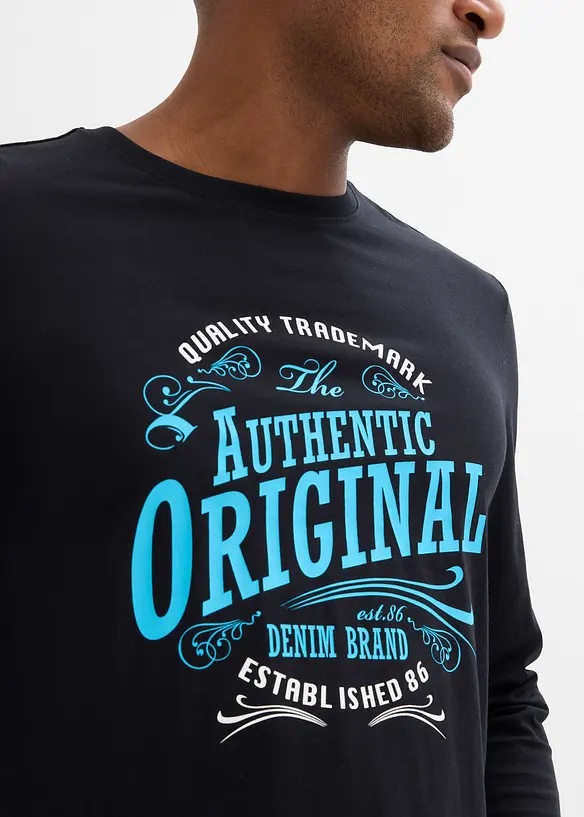 L&aring;ng&auml;rmad T-shirt i ekologisk bomull, bonprix