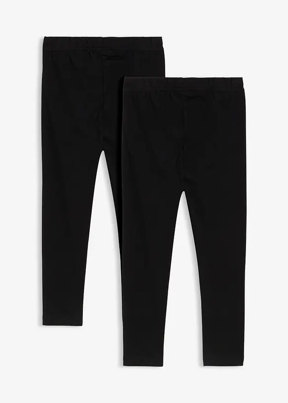 Leggings med ekologisk bomull och stretch (3-pack), bonprix