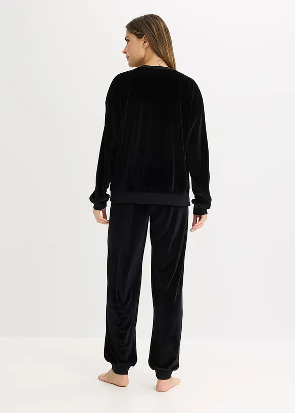 Byxa och topp med sammetsk&auml;nsla, bonprix