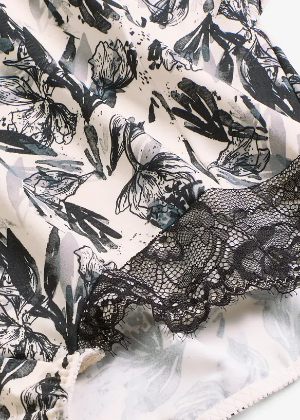 Trosa med h&ouml;g midja, formande effekt och spets, bonprix