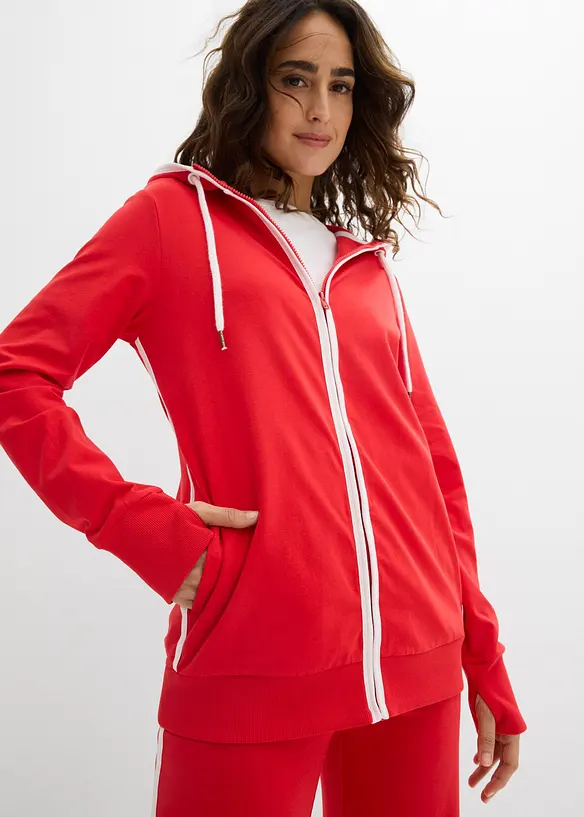 Stretchig tr&auml;ningsoverall i bomull (2 delar), bonprix