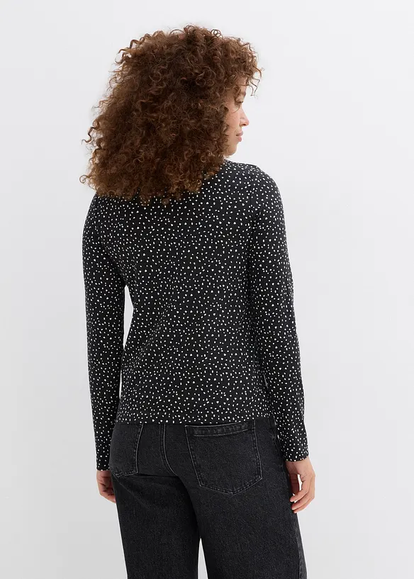 L&aring;ng&auml;rmad topp (2-pack) av mix med bomull och elastan, bonprix