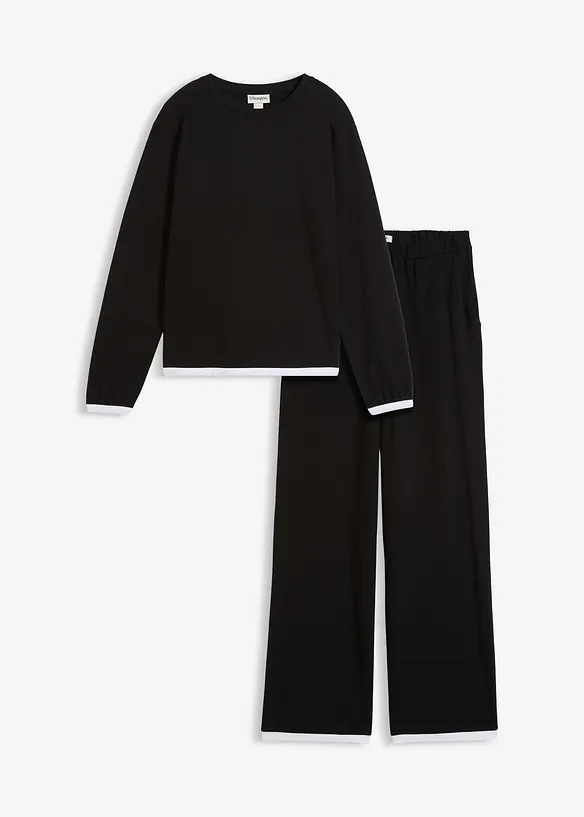 Tr&auml;ningsoverall med bomull (set i 2 delar), bonprix