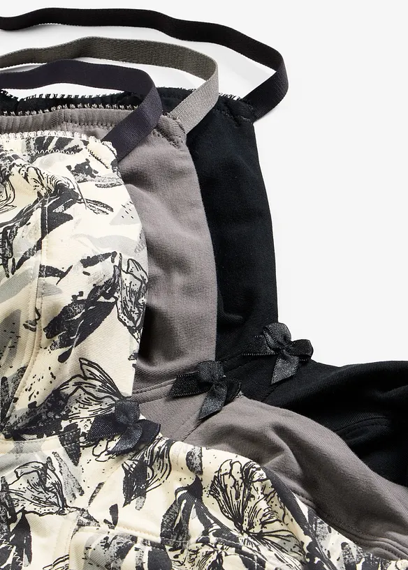 BH utan bygel med ekologisk bomull (3-pack), bonprix