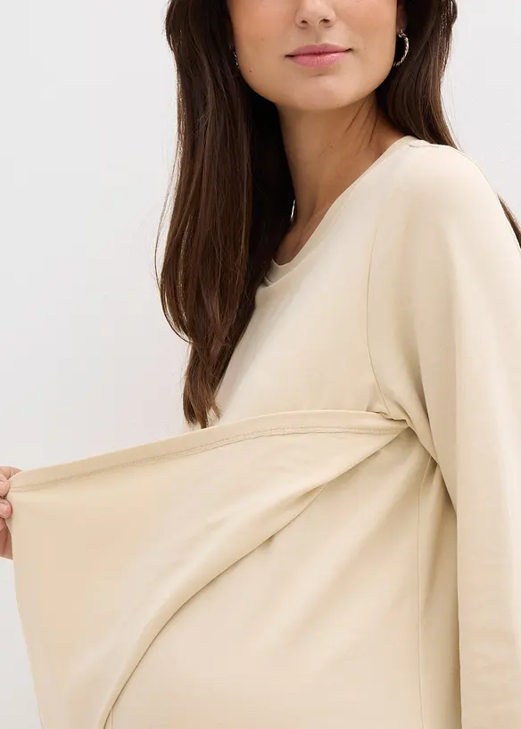 Mamma-/amningstopp i ekologisk bomull (2-pack), bonprix