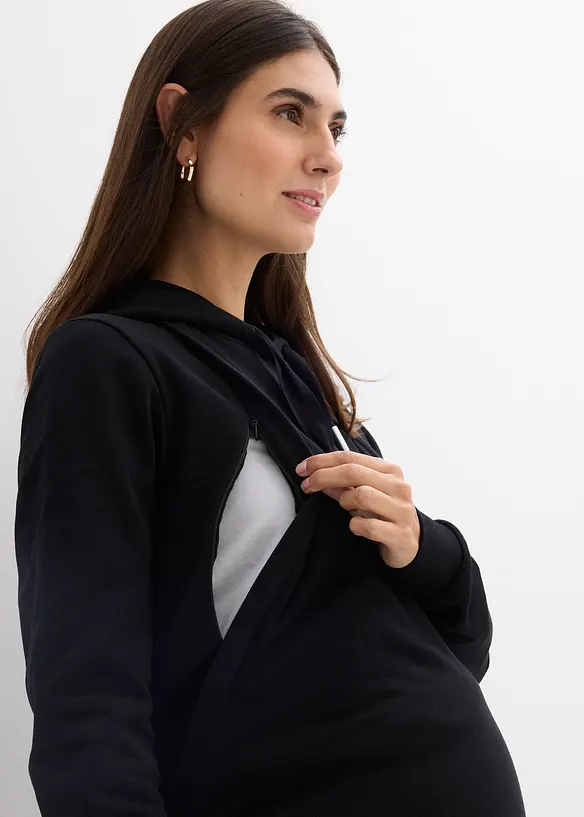 Mamma-/amningssweatshirt i bomull, bonprix