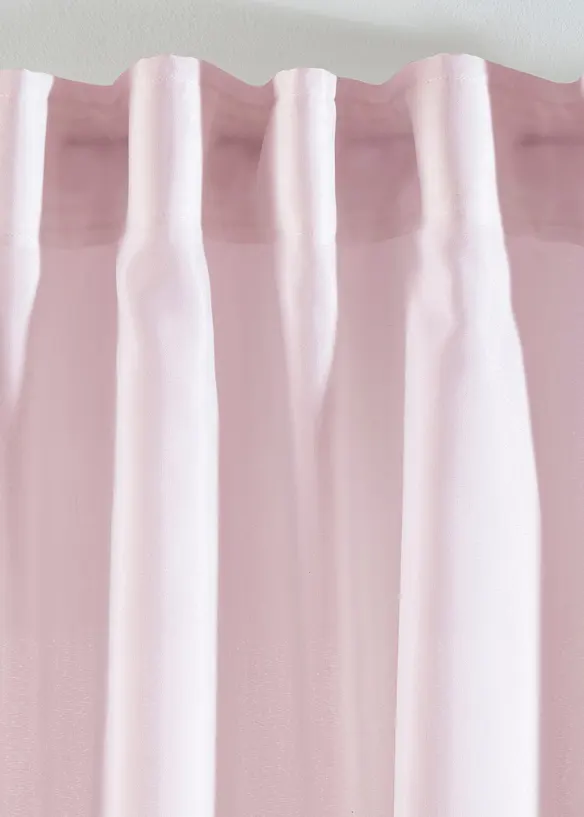 Gardin i &aring;tervunnet material (2-pack), bonprix