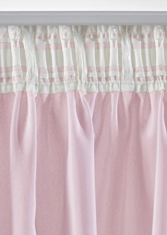 Gardin i &aring;tervunnet material (2-pack), bonprix