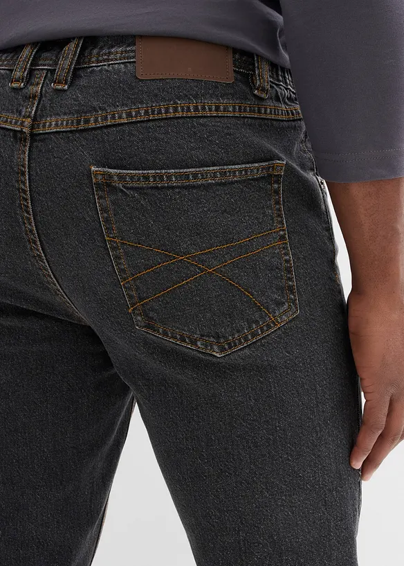Classic Fit jeans med resår i sidan av midjan, Straight, bonprix