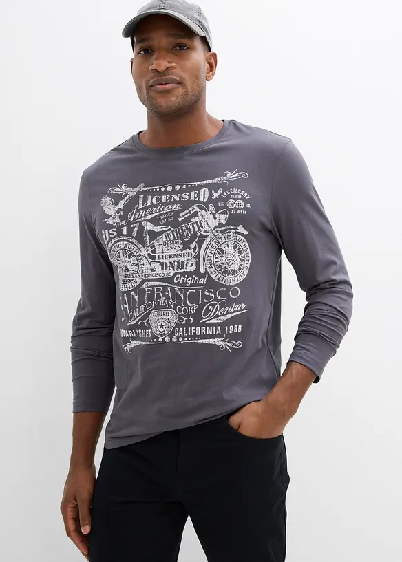 L&aring;ng&auml;rmad T-shirt i ekologisk bomull, bonprix