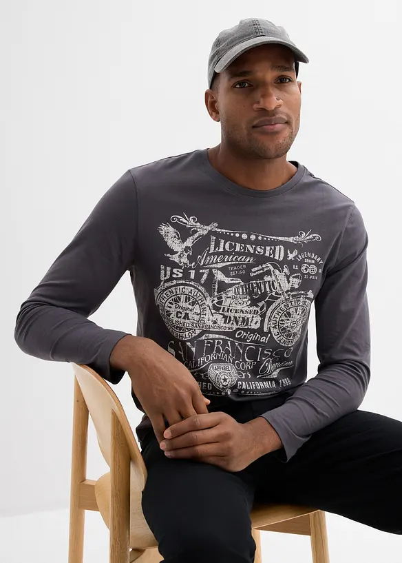 L&aring;ng&auml;rmad T-shirt i ekologisk bomull, bonprix