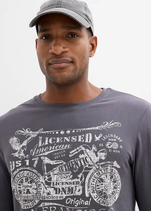 L&aring;ng&auml;rmad T-shirt i ekologisk bomull, bonprix