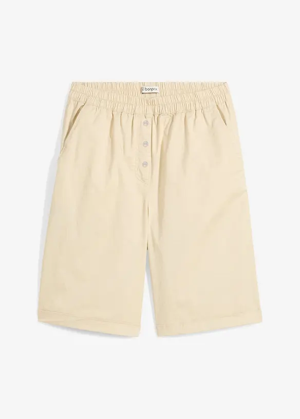 Papertouch-bermudas av bomull, bonprix