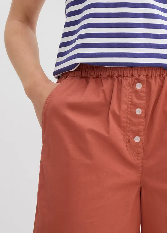 Papertouch-bermudas av bomull, bonprix