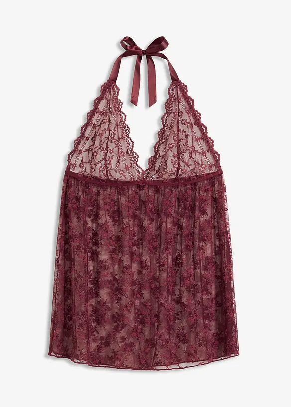 Halterneckklänning av spets, bonprix